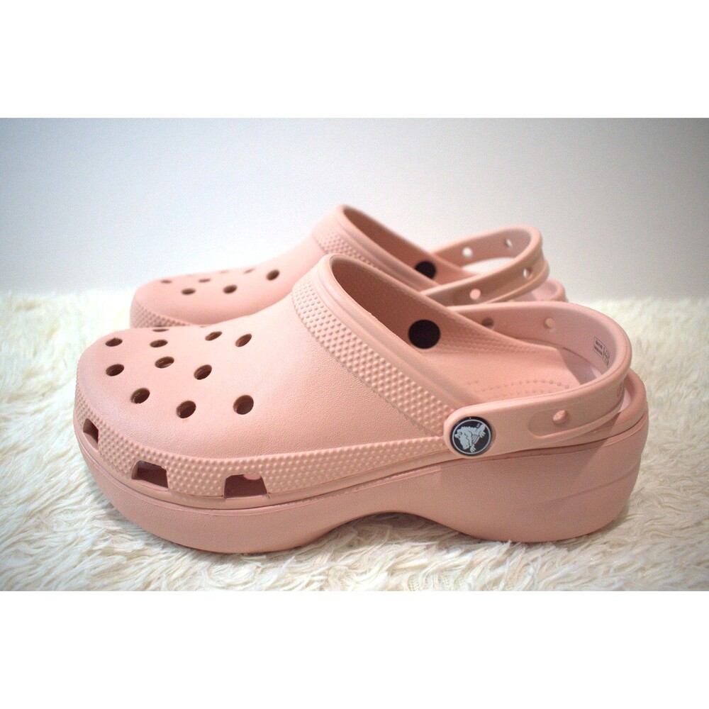 Crocs Platform Comfort Clogs in Blush Pink/Peachy (206750‑6I8) - Women’s Size 9